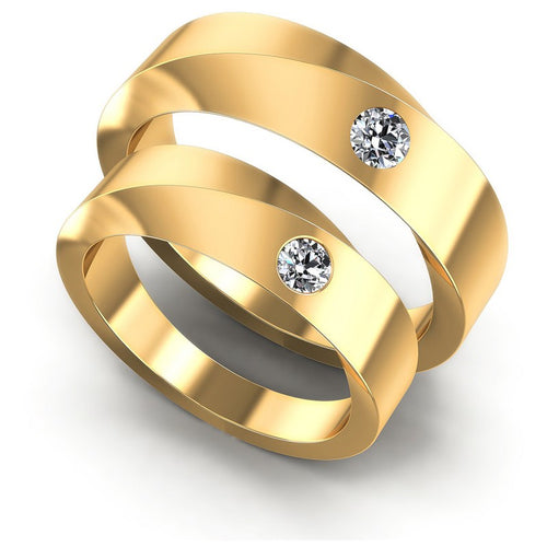 Round Cut Diamonds Wedding Sets in 14KT White Gold