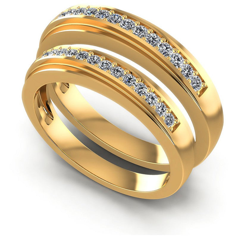 Round Cut Diamonds Wedding Sets in 14KT White Gold