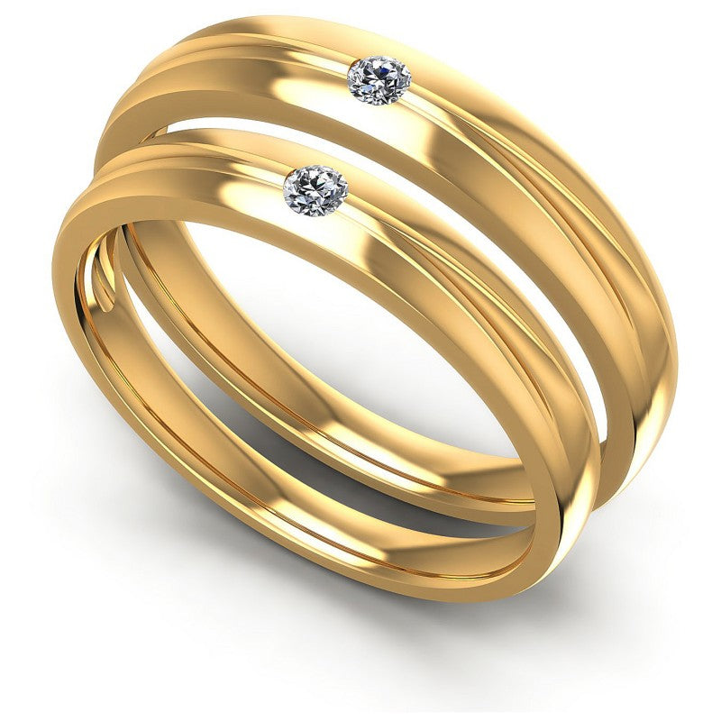 Round Cut Diamonds Wedding Sets in 14KT White Gold