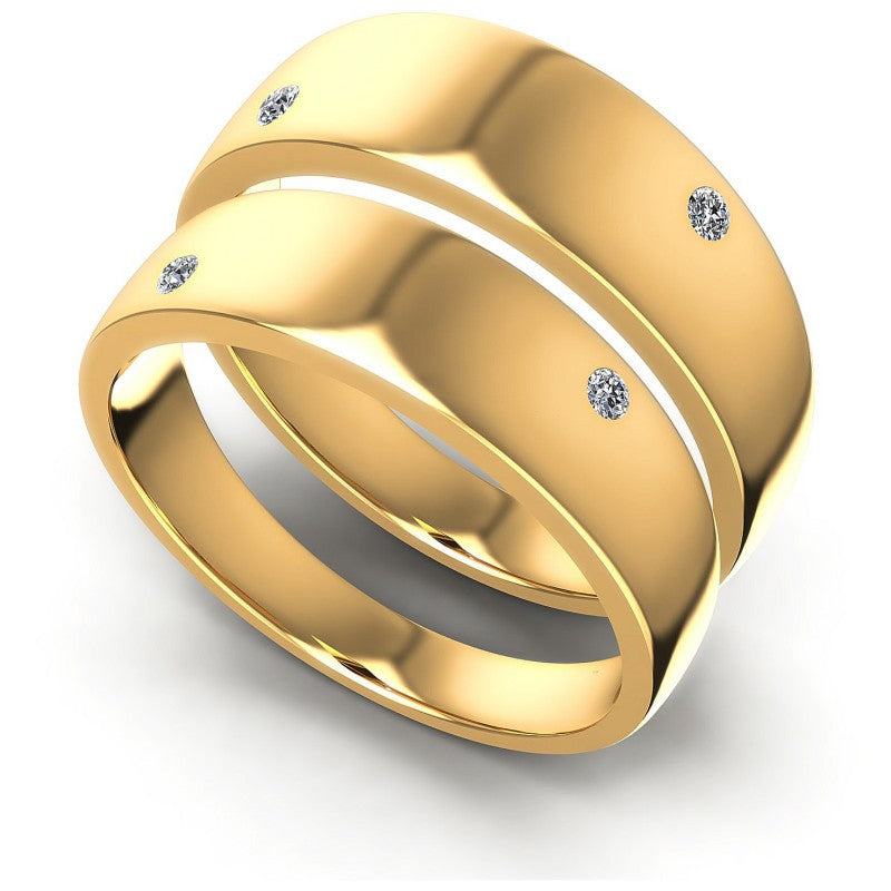 Round Cut Diamonds Wedding Sets in 14KT White Gold