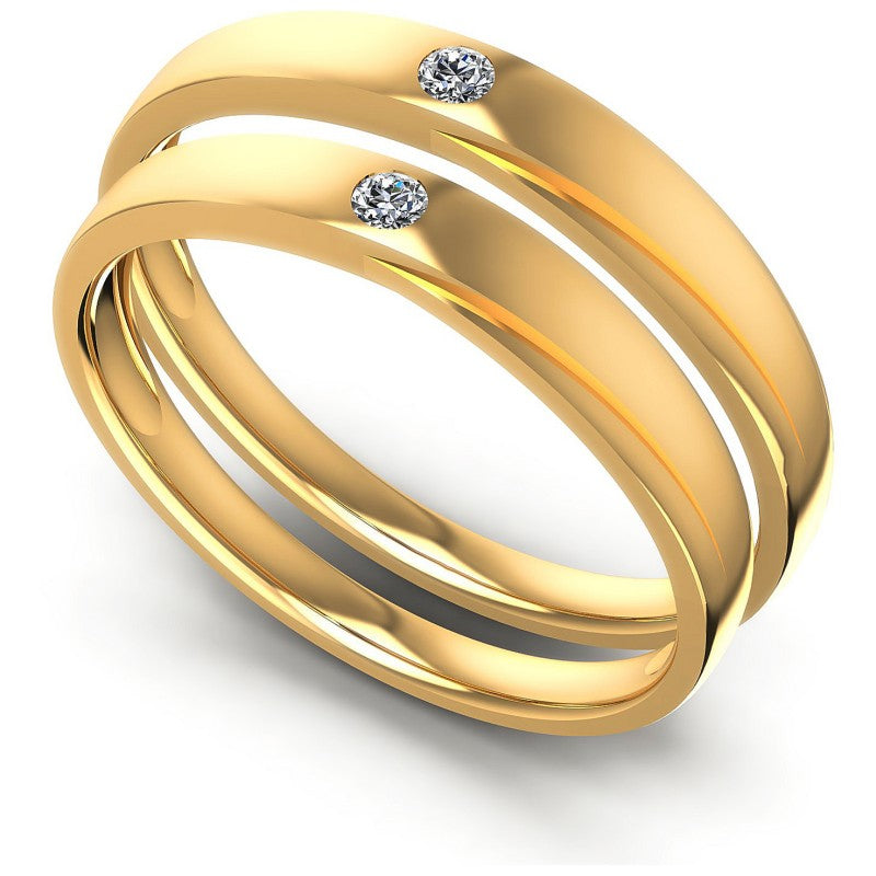 Round Cut Diamonds Wedding Sets in 14KT White Gold