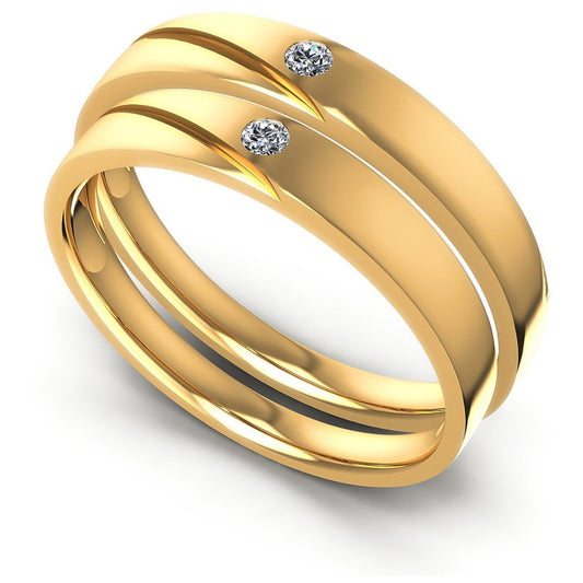 Round Cut Diamonds Wedding Sets in 14KT White Gold