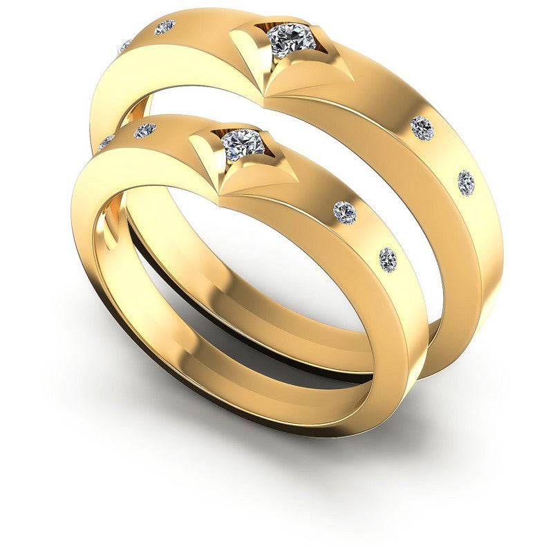Round Cut Diamonds Wedding Sets in 14KT White Gold