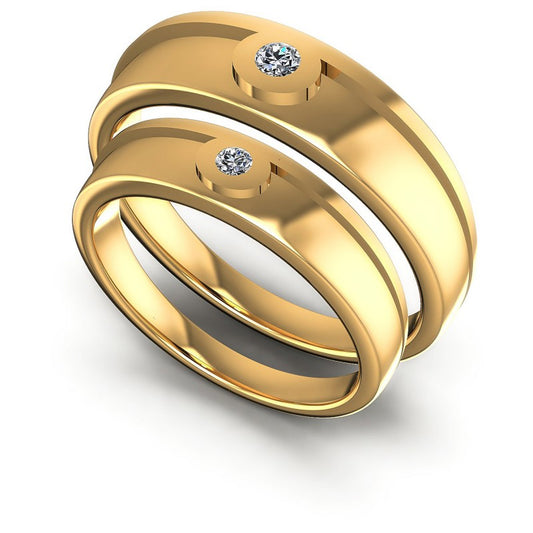 Round Cut Diamonds Wedding Sets in 14KT White Gold