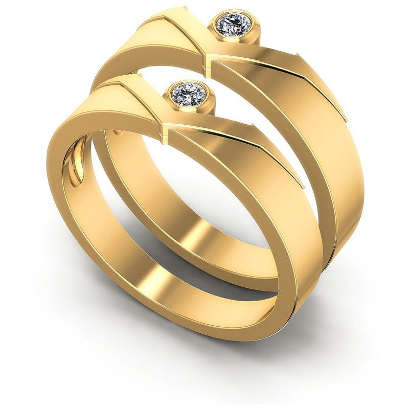 Round Cut Diamonds Wedding Sets in 14KT White Gold