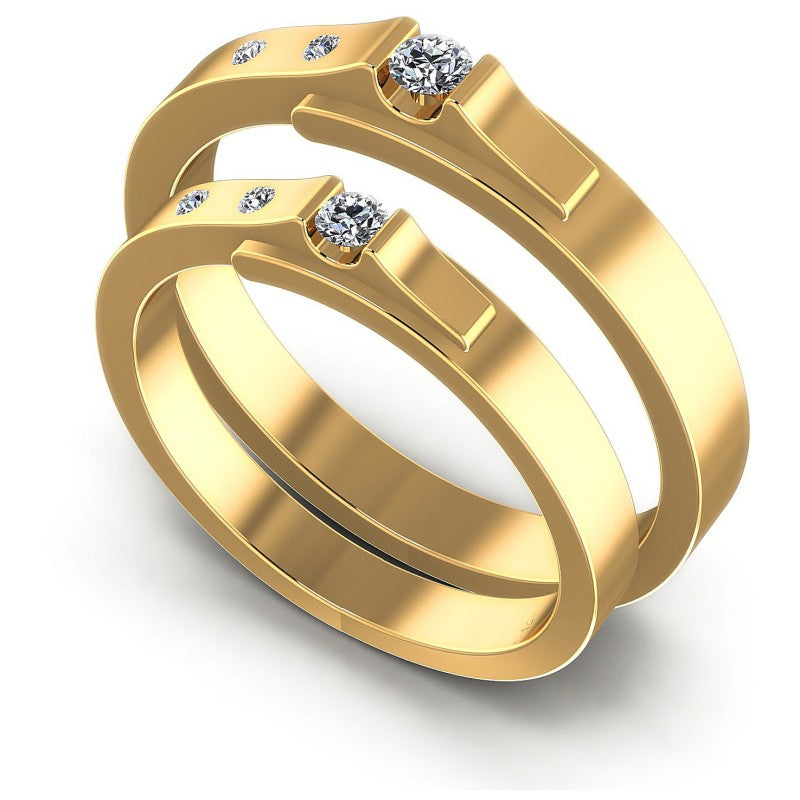 Round Cut Diamonds Wedding Sets in 14KT White Gold