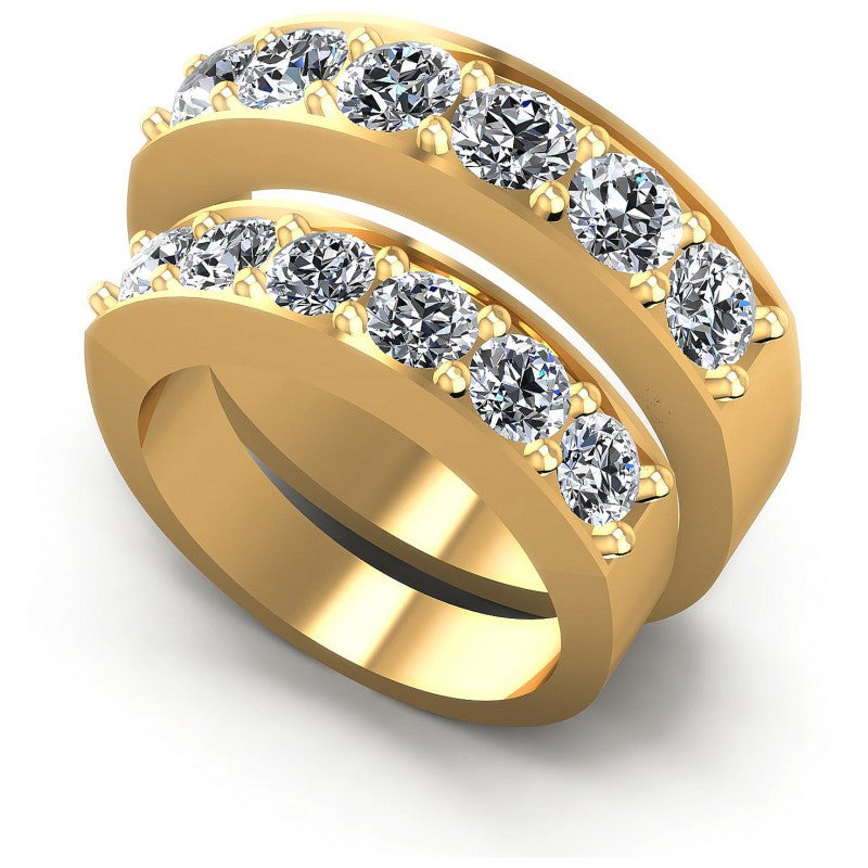 Round Cut Diamonds Wedding Sets in 14KT White Gold