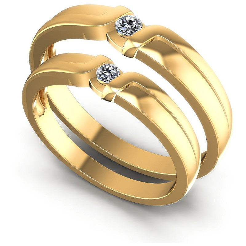 Round Cut Diamonds Wedding Sets in 14KT White Gold