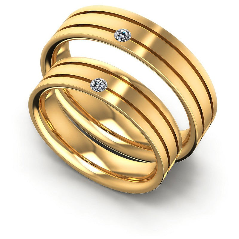 Round Cut Diamonds Wedding Sets in 14KT White Gold