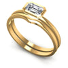 Emerald Cut Diamonds Bridal Set in 14KT White Gold