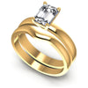 Emerald Cut Diamonds Bridal Set in 14KT White Gold