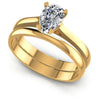 Pear Cut Diamonds Bridal Set in 14KT White Gold