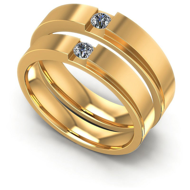 Round Cut Diamonds Wedding Sets in 14KT White Gold