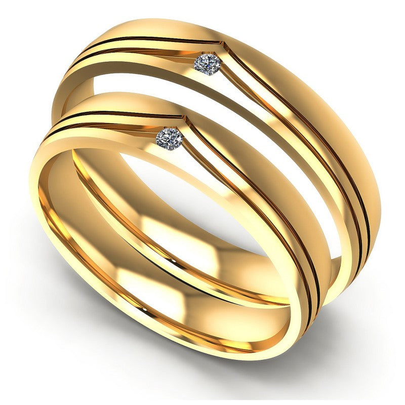 Round Cut Diamonds Wedding Sets in 14KT White Gold