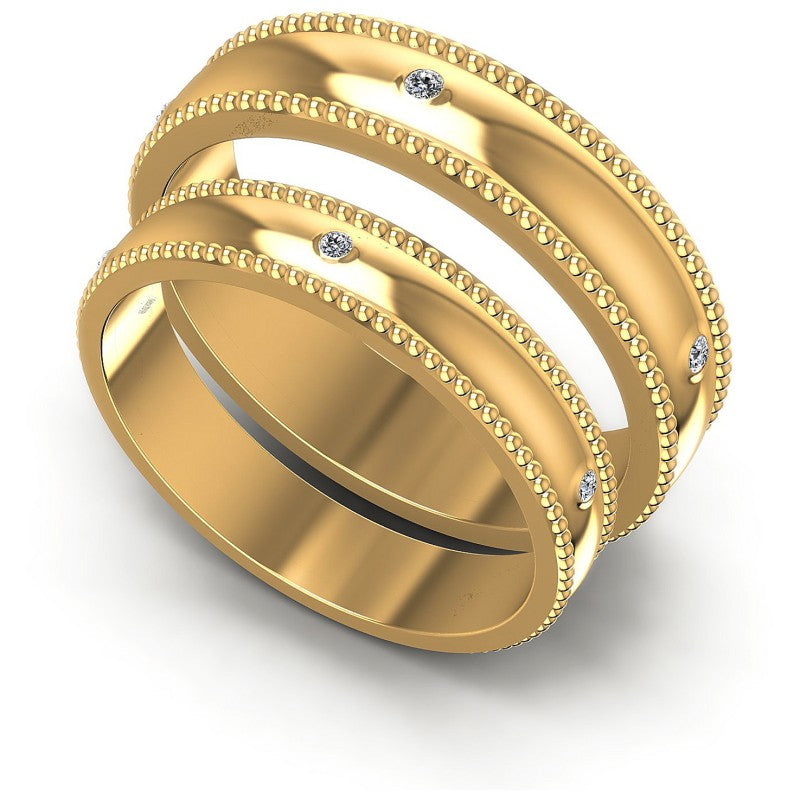 Round Cut Diamonds Wedding Sets in 14KT White Gold