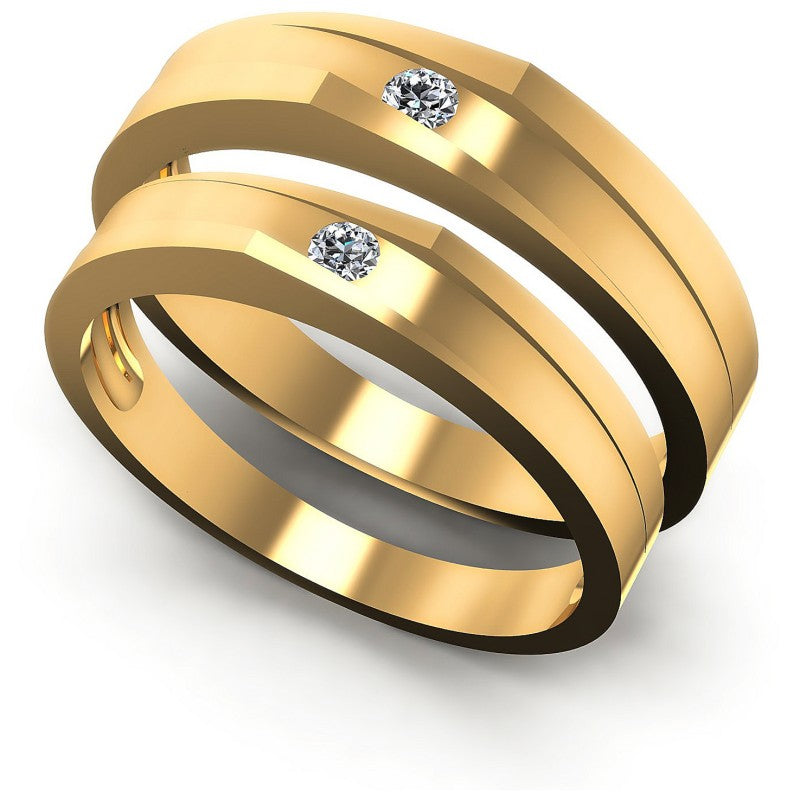 Round Cut Diamonds Wedding Sets in 14KT White Gold