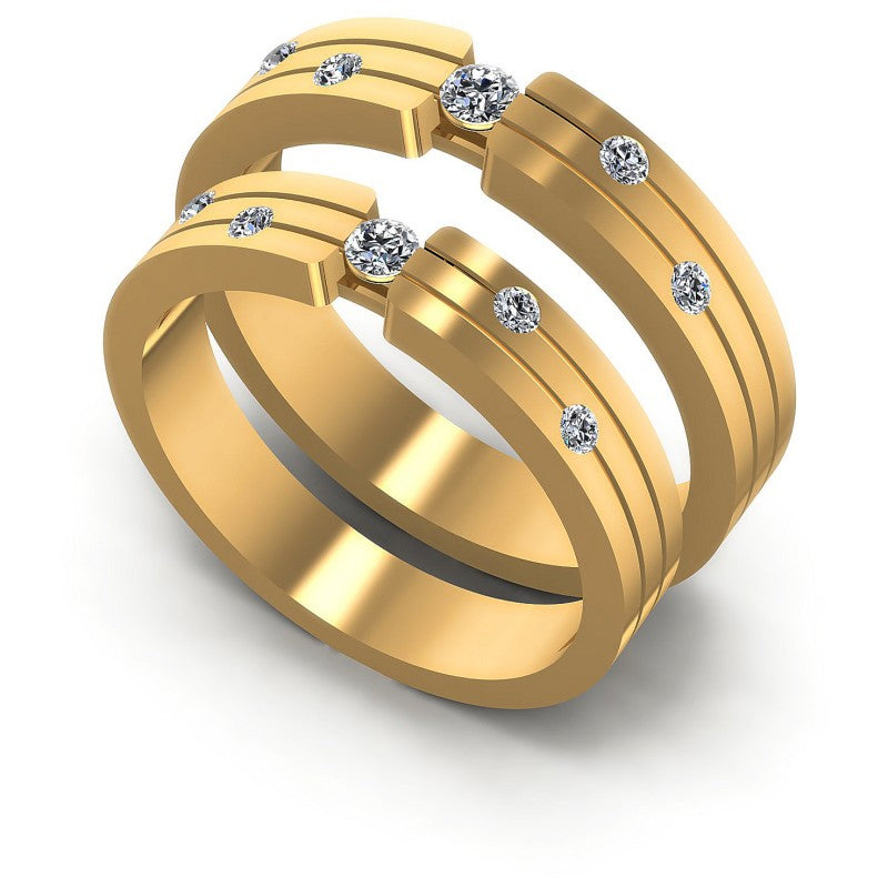 Round Cut Diamonds Wedding Sets in 14KT White Gold