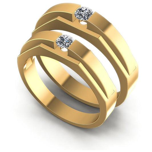 Round Cut Diamonds Wedding Sets in 14KT White Gold