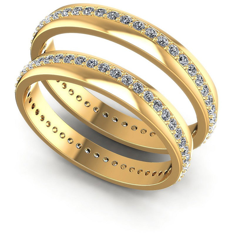 Round Cut Diamonds Wedding Sets in 14KT White Gold