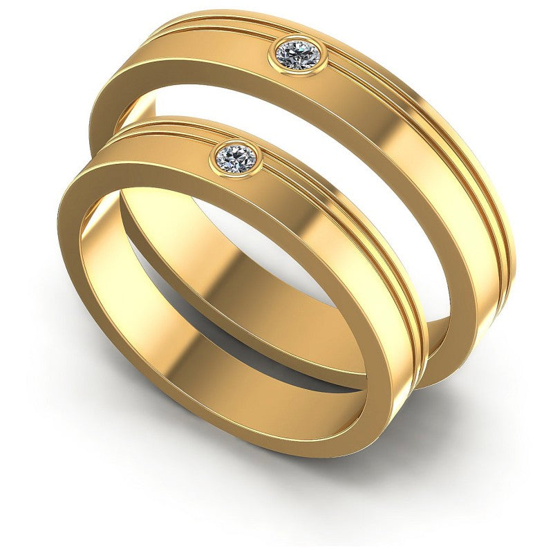 Round Cut Diamonds Wedding Sets in 14KT White Gold