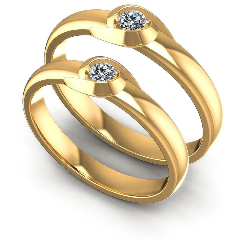 Round Cut Diamonds Wedding Sets in 14KT White Gold