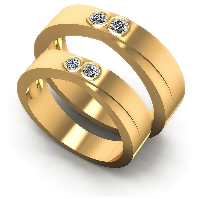 Round Cut Diamonds Wedding Sets in 14KT White Gold