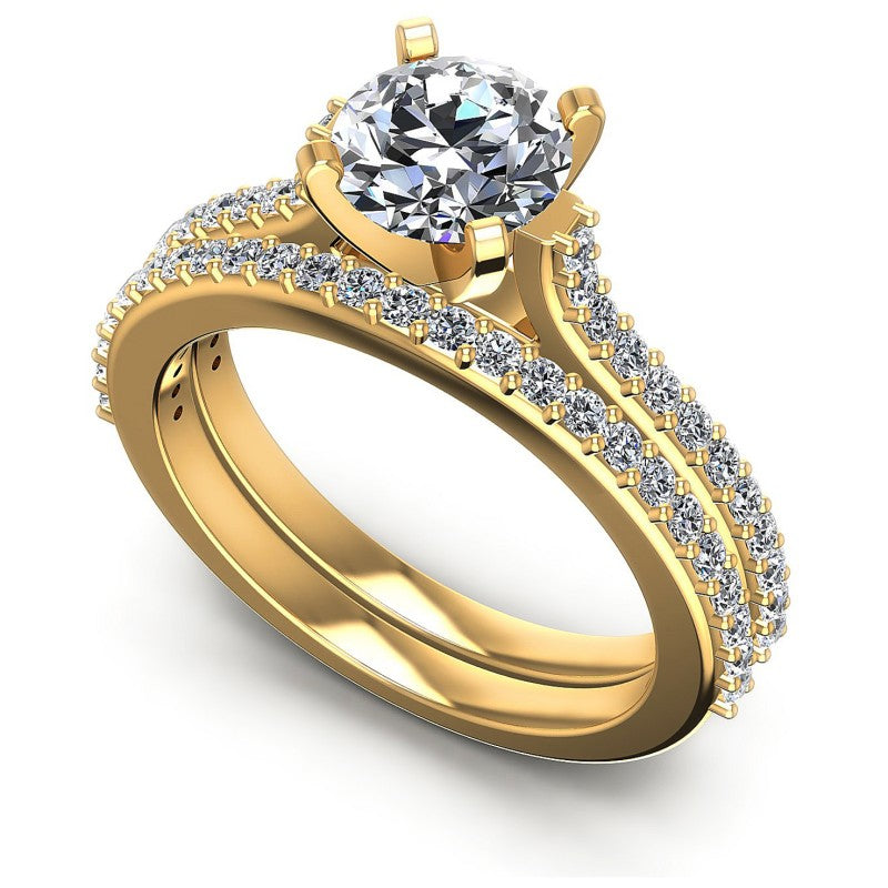 Round Diamonds 0.75CT Bridal Set in 14KT White Gold