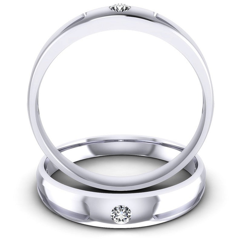 Round Cut Diamonds Wedding Sets in 14KT Yellow Gold
