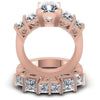 Princess Diamonds 3.40CT Bridal Set in 18KT Yellow Gold