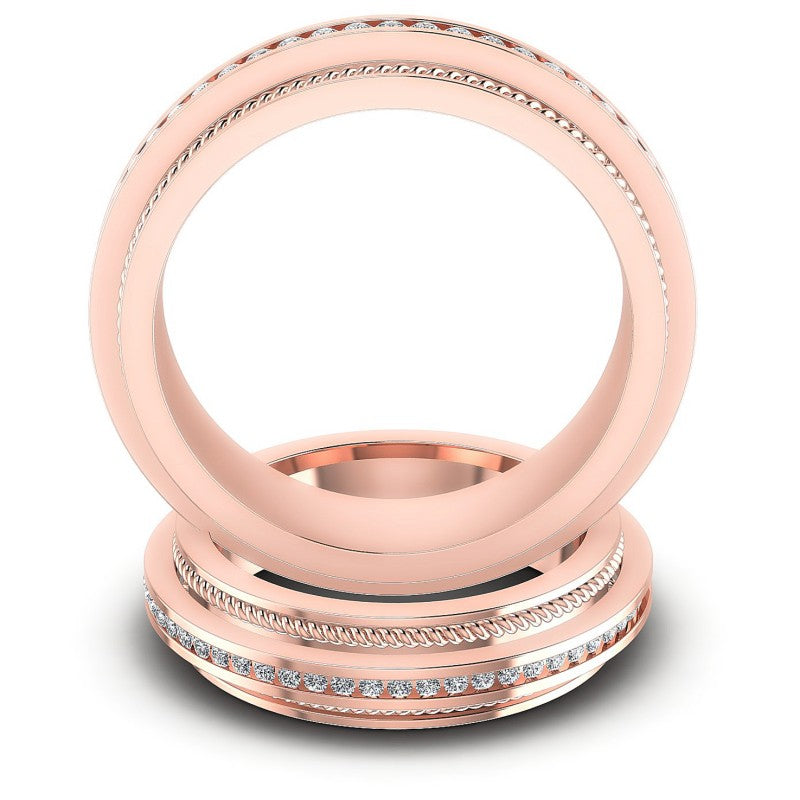 Round Cut Diamonds Wedding Sets in 18KT Yellow Gold
