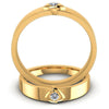 Round Cut Diamonds Wedding Sets in 14KT Yellow Gold