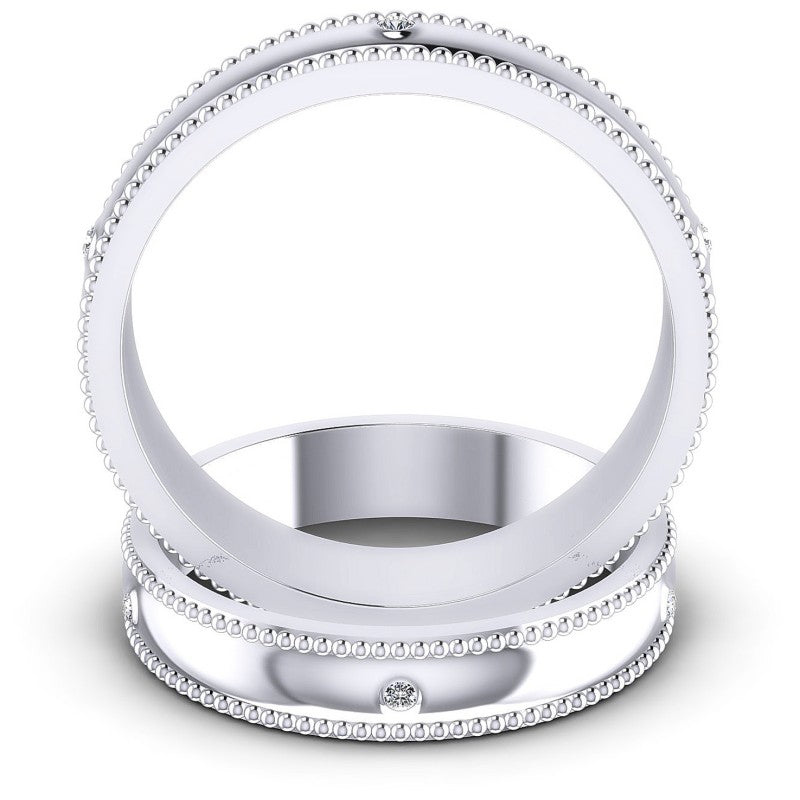 Round Cut Diamonds Wedding Sets in 14KT Yellow Gold