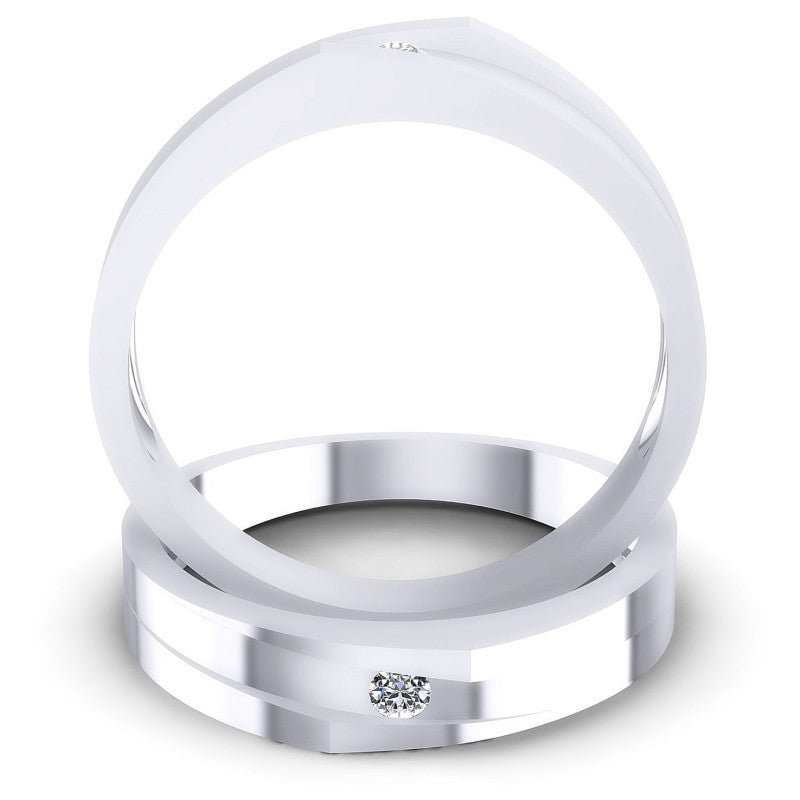 Round Cut Diamonds Wedding Sets in 14KT Yellow Gold