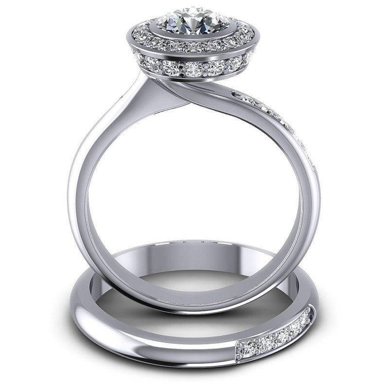 Round Diamonds 1.05CT Bridal Set in 14KT Yellow Gold