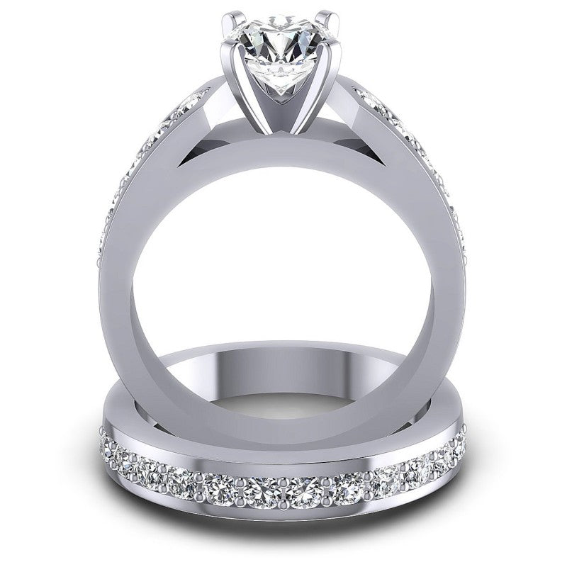 Round Diamonds 1.35CT Bridal Set in 14KT Yellow Gold