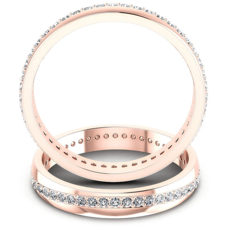Round Cut Diamonds Wedding Sets in 18KT Yellow Gold