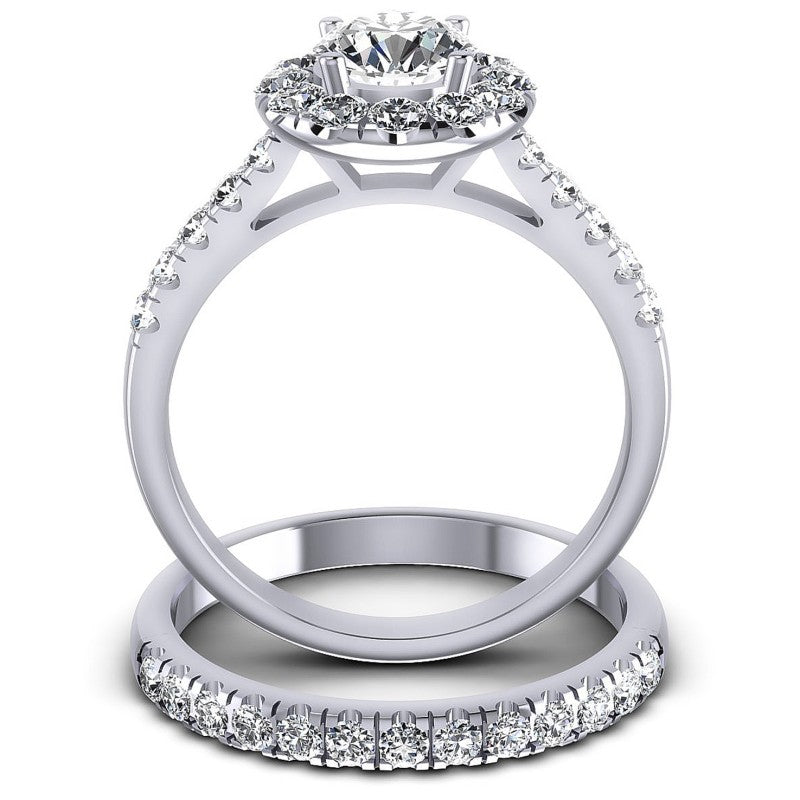 Round Diamonds 1.45CT Bridal Set in 14KT Yellow Gold