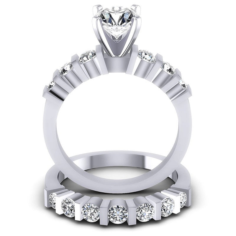 Round Diamonds 1.35CT Bridal Set in 14KT Yellow Gold