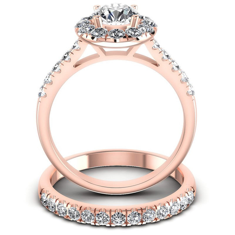 Round Diamonds 1.45CT Bridal Set in 18KT Yellow Gold