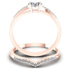 Princess and Round Diamonds 0.60CT Bridal Set in 18KT Yellow Gold