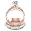 Princess and Round Diamonds 2.40CT Bridal Set in 18KT Yellow Gold