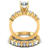 Round Diamonds 1.35CT Bridal Set in 14KT Yellow Gold