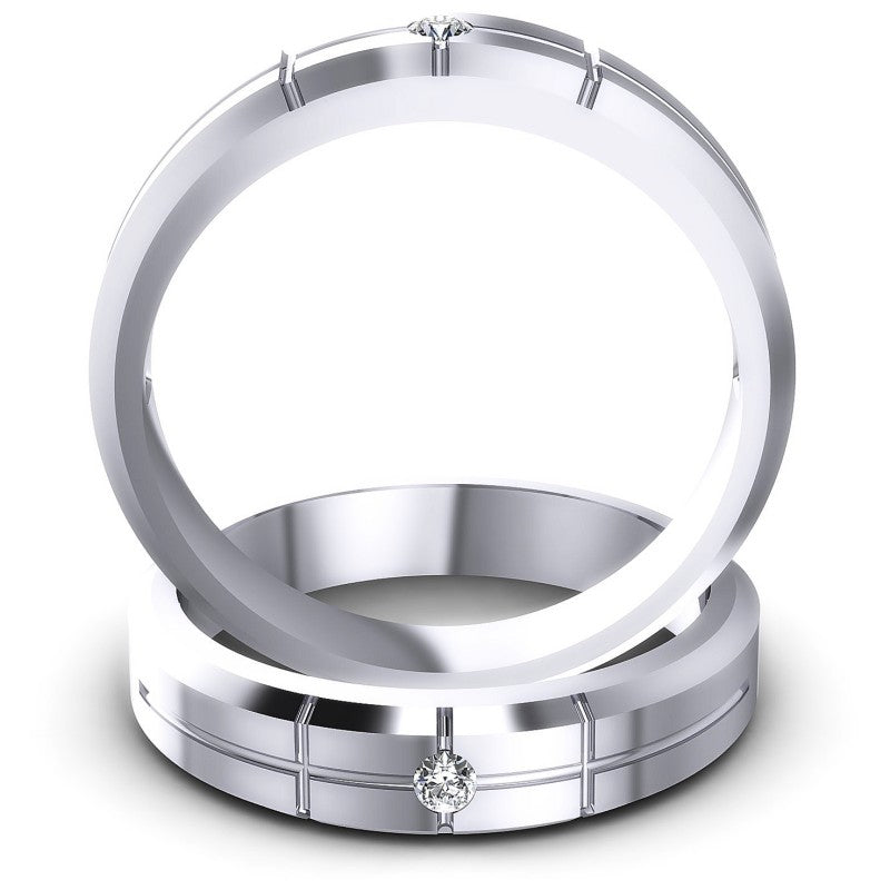 Round Cut Diamonds Wedding Sets in 14KT Yellow Gold