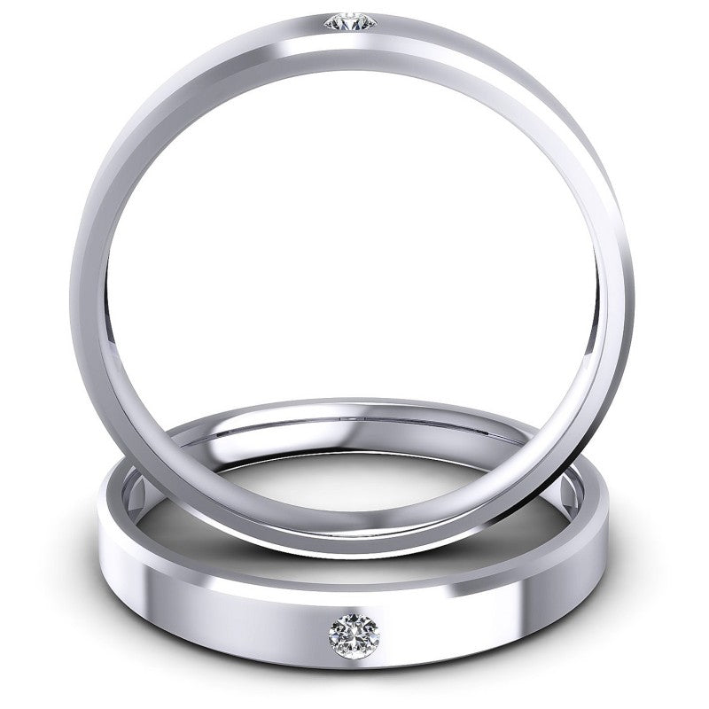 Round Cut Diamonds Wedding Sets in 14KT Yellow Gold