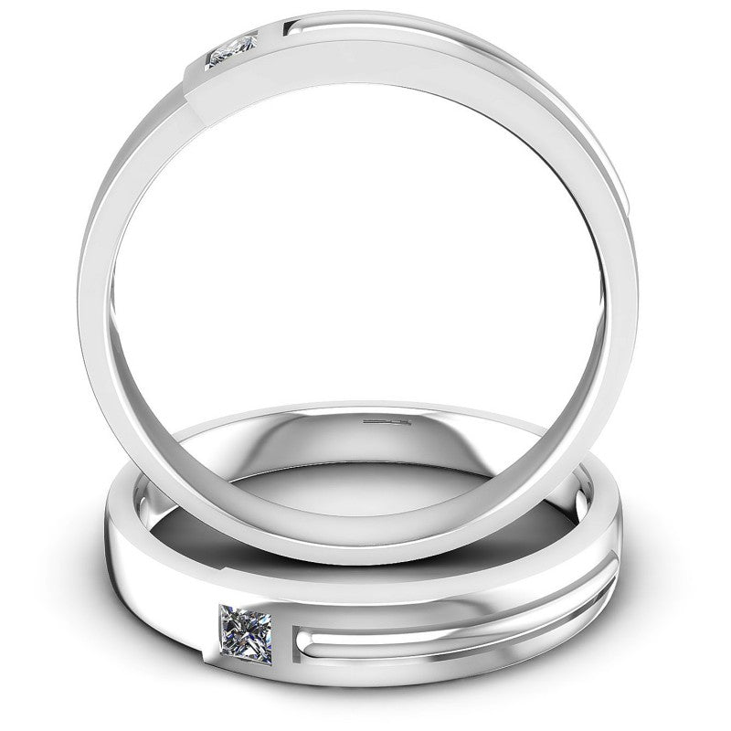 Princess Cut Diamonds Wedding Sets in 14KT Yellow Gold