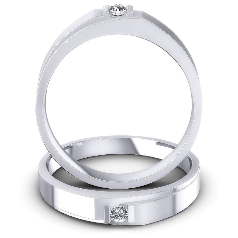 Round Cut Diamonds Wedding Sets in 14KT Yellow Gold