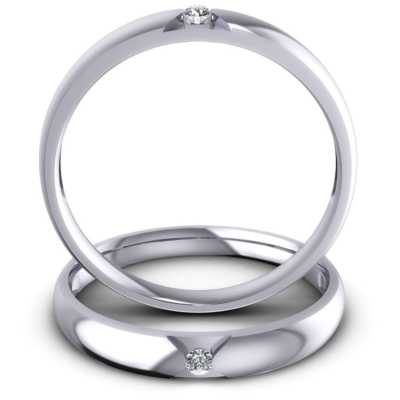 Round Cut Diamonds Wedding Sets in 14KT Yellow Gold