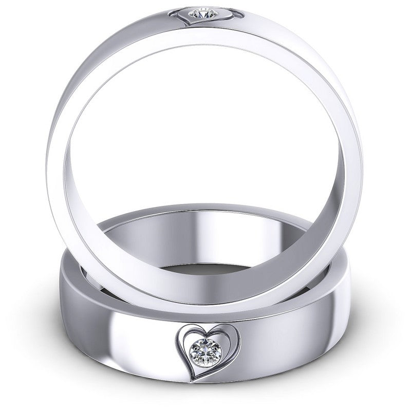 Round Cut Diamonds Wedding Sets in 14KT Yellow Gold