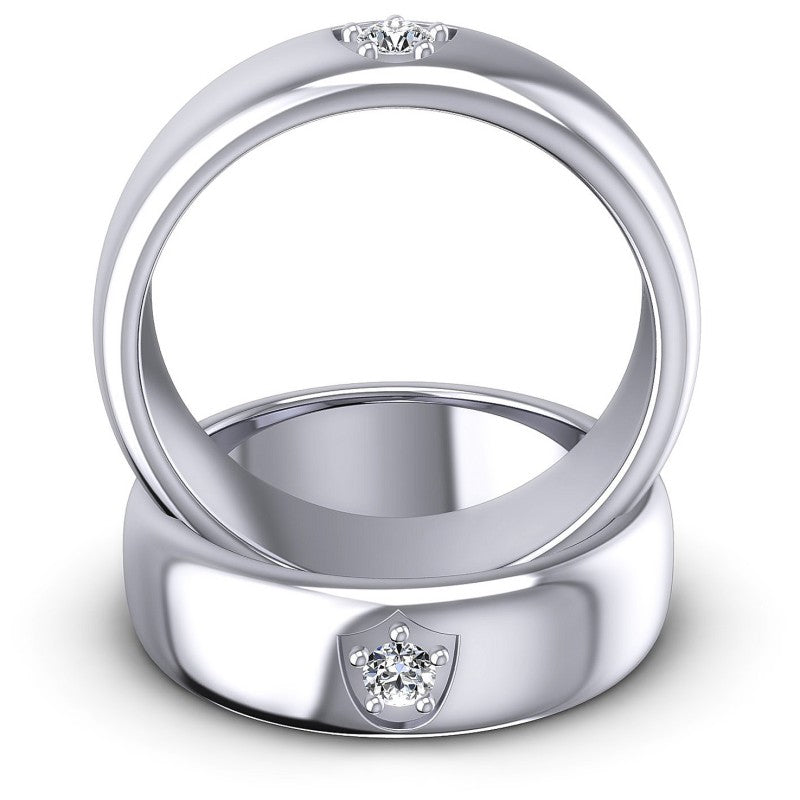 Round Cut Diamonds Wedding Sets in 14KT Yellow Gold