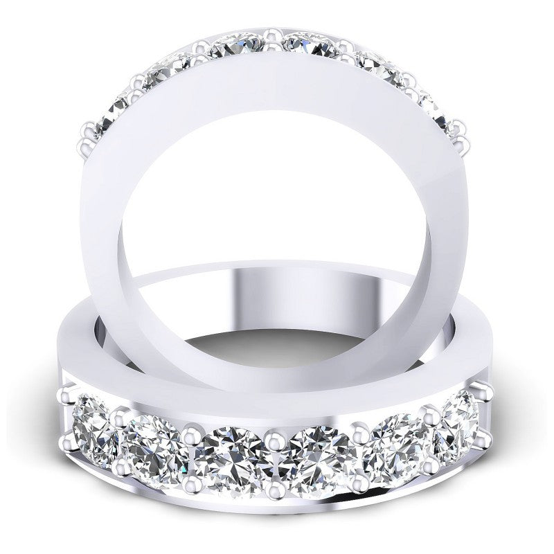 Round Cut Diamonds Wedding Sets in 14KT Yellow Gold